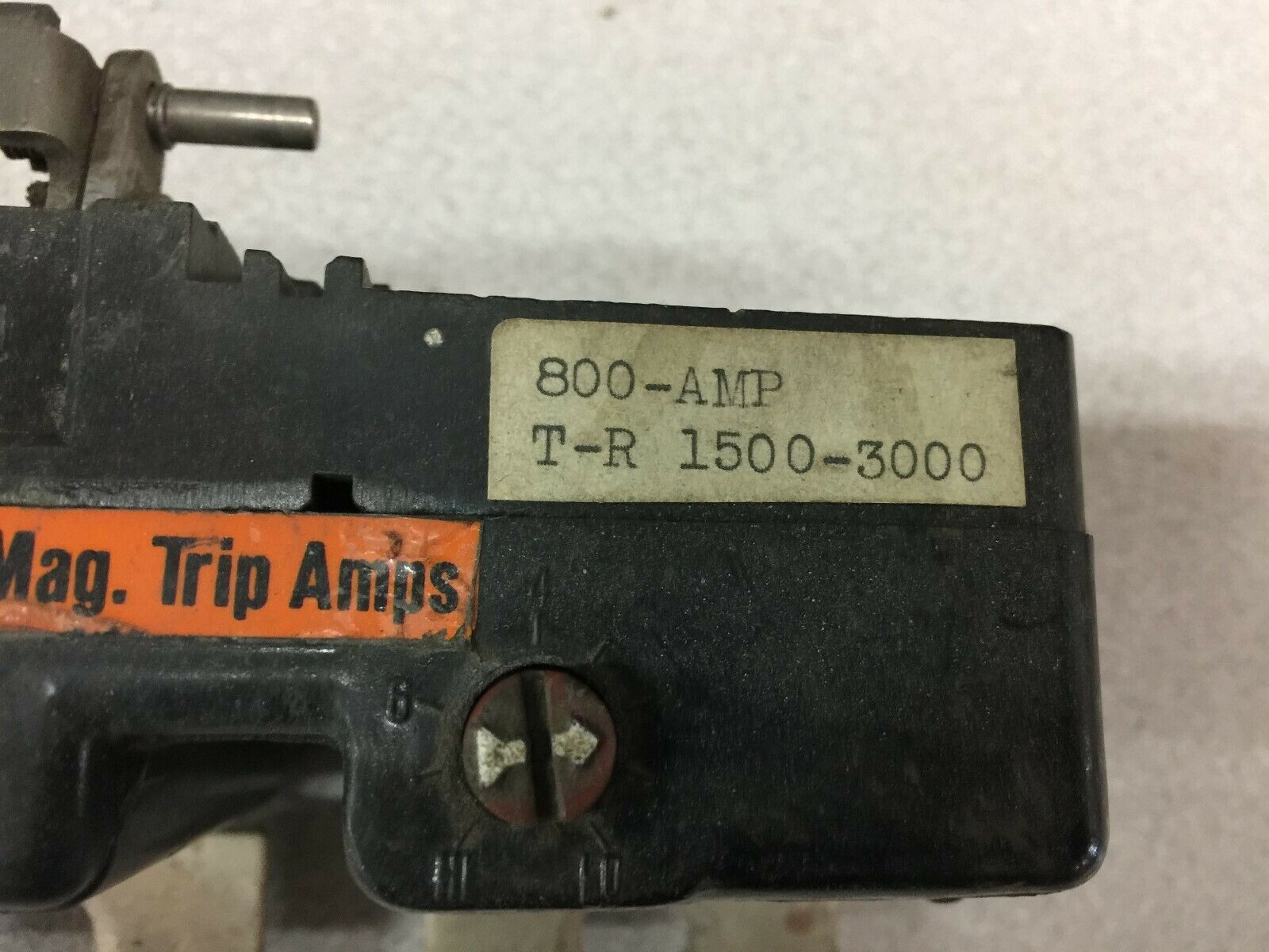 USED WESTINGHOUSE 800AMP 3POLE 1500-3000 MAG ADJ TRIP HMA3800T