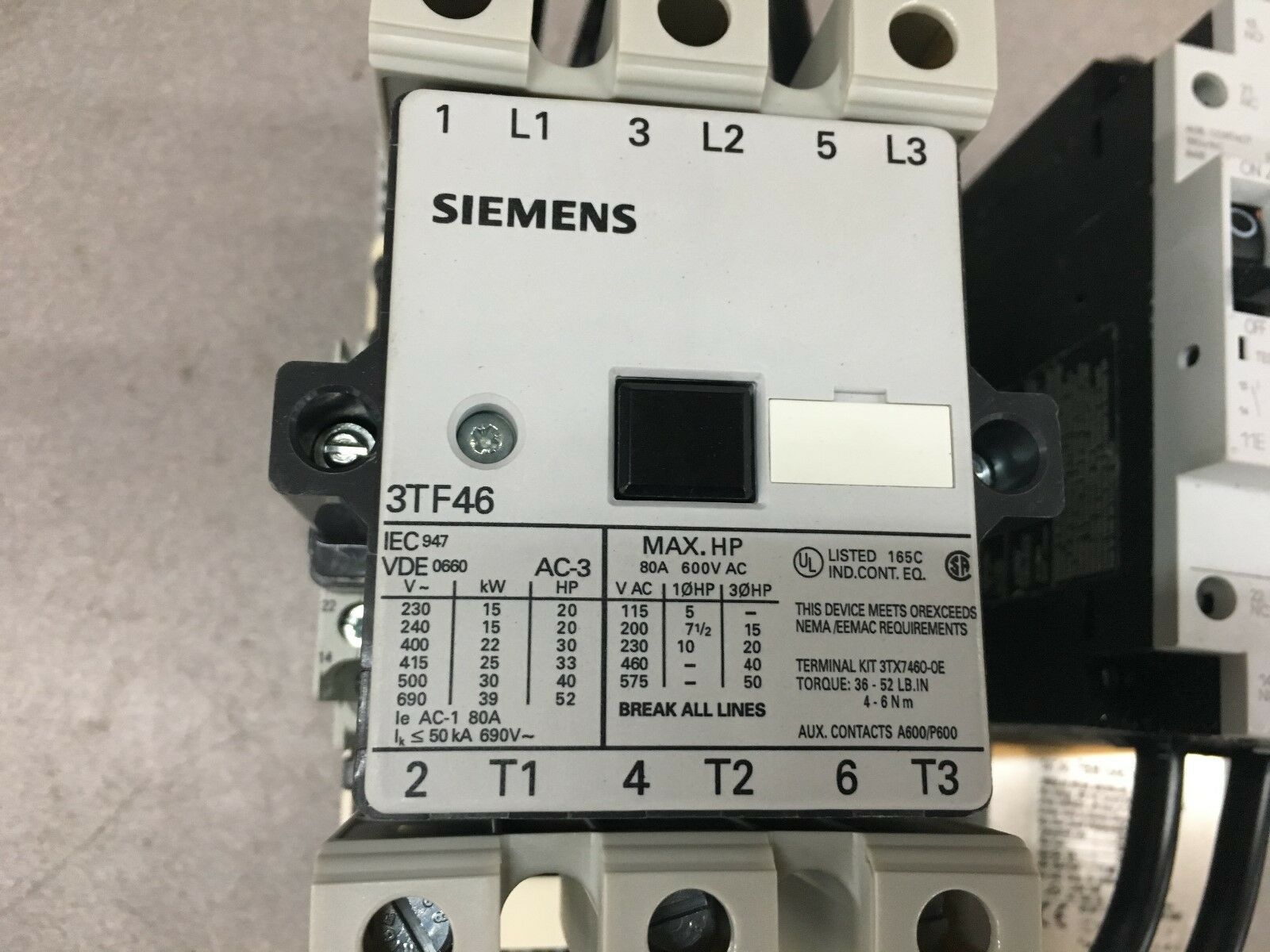 NEW NO BOX SIEMENS REVERSING STARTER MODULAR MOTOR CONTROLLER FBM1646-1MR10P6