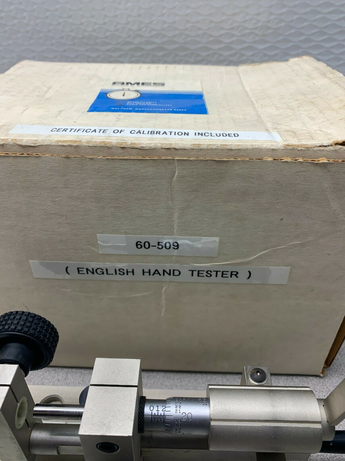 NEW IN BOX AMES ENGLISH HAND TESTER 60-509