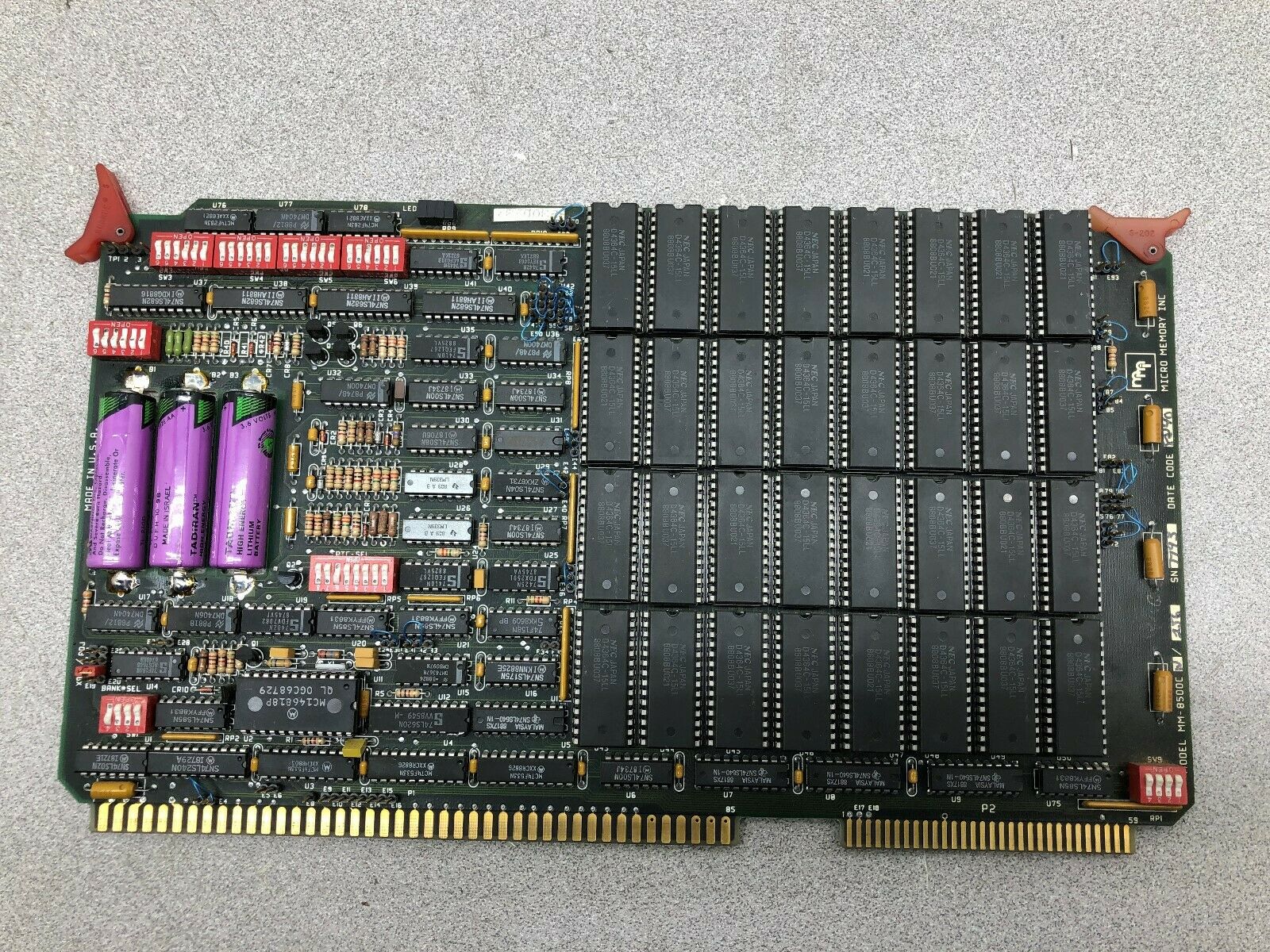 USED MICRO MEMORY 64K RACK MOUNT MEMORY BOARD MM-8500CW/256