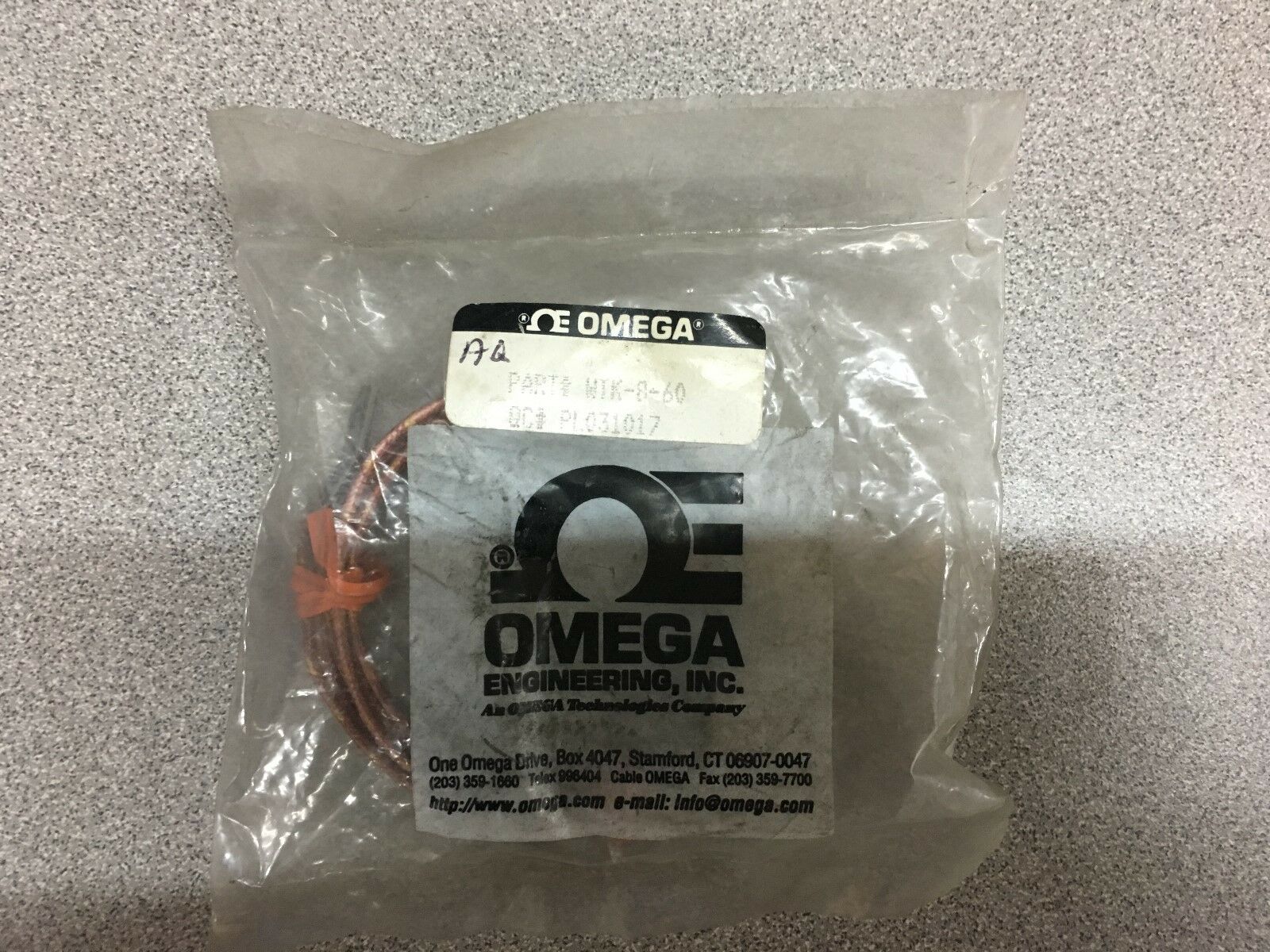 NEW IN BAG OMEGA ENGINEERING WTK-8-60