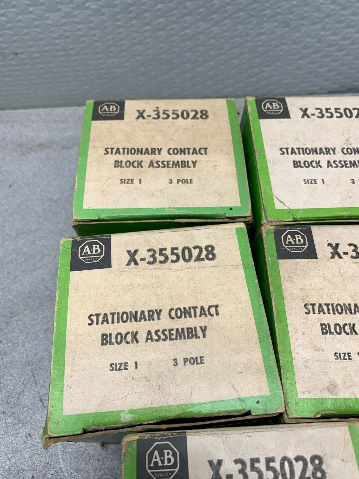 LOT OF 5 NEW ALLEN-BRADLEY SIZE 1 STATIONARY CONTACT BLOCK ASSEMBLY X-355028