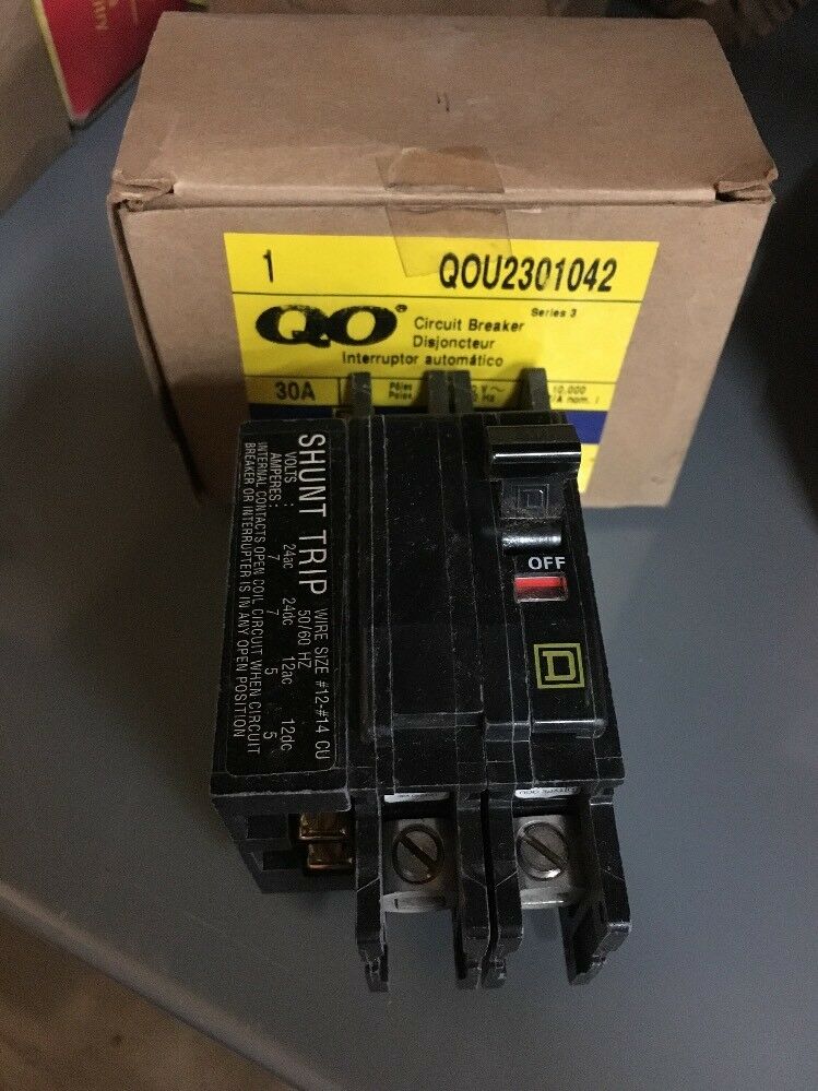 NEW IN BOX SQUARE D 2 POLE 30AMP CIRCUIT BREAKER QOU2301042