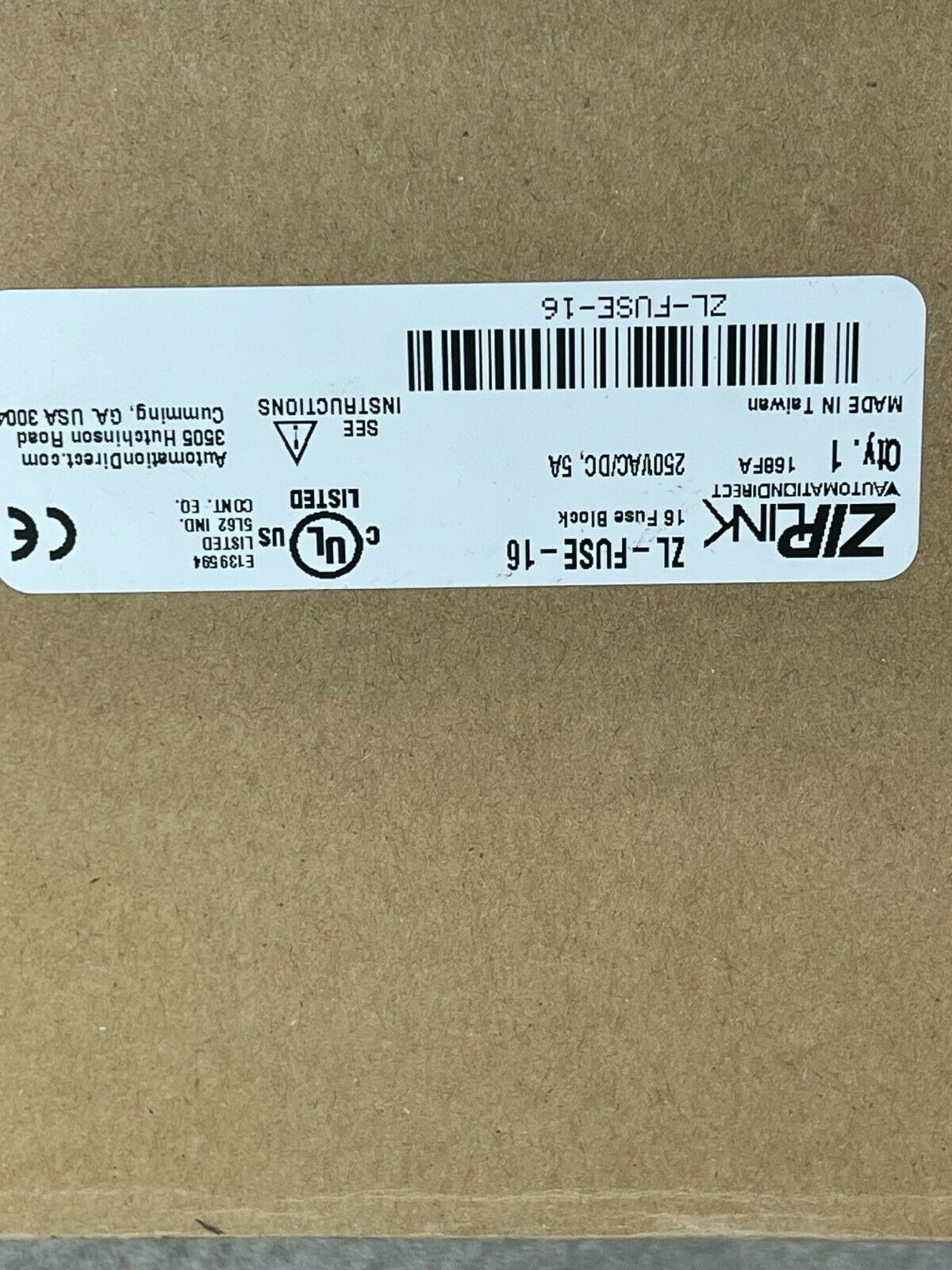 NEW IN BOX ZIPLINK 168FA  FUSE BLOCK ZL-FUSE-16