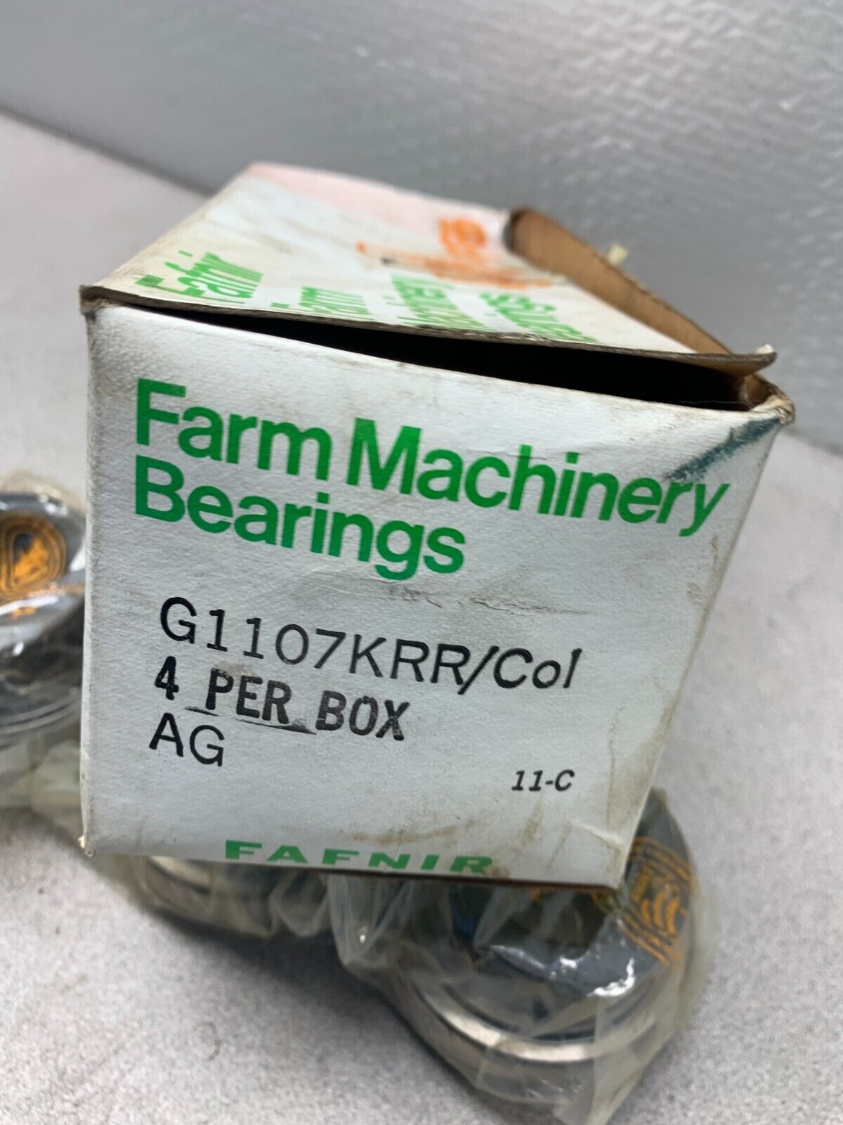 NEW BOX OF 4 FAFNIR G1107KRR + COL INSERT BEARINGS G1107KRR/COL