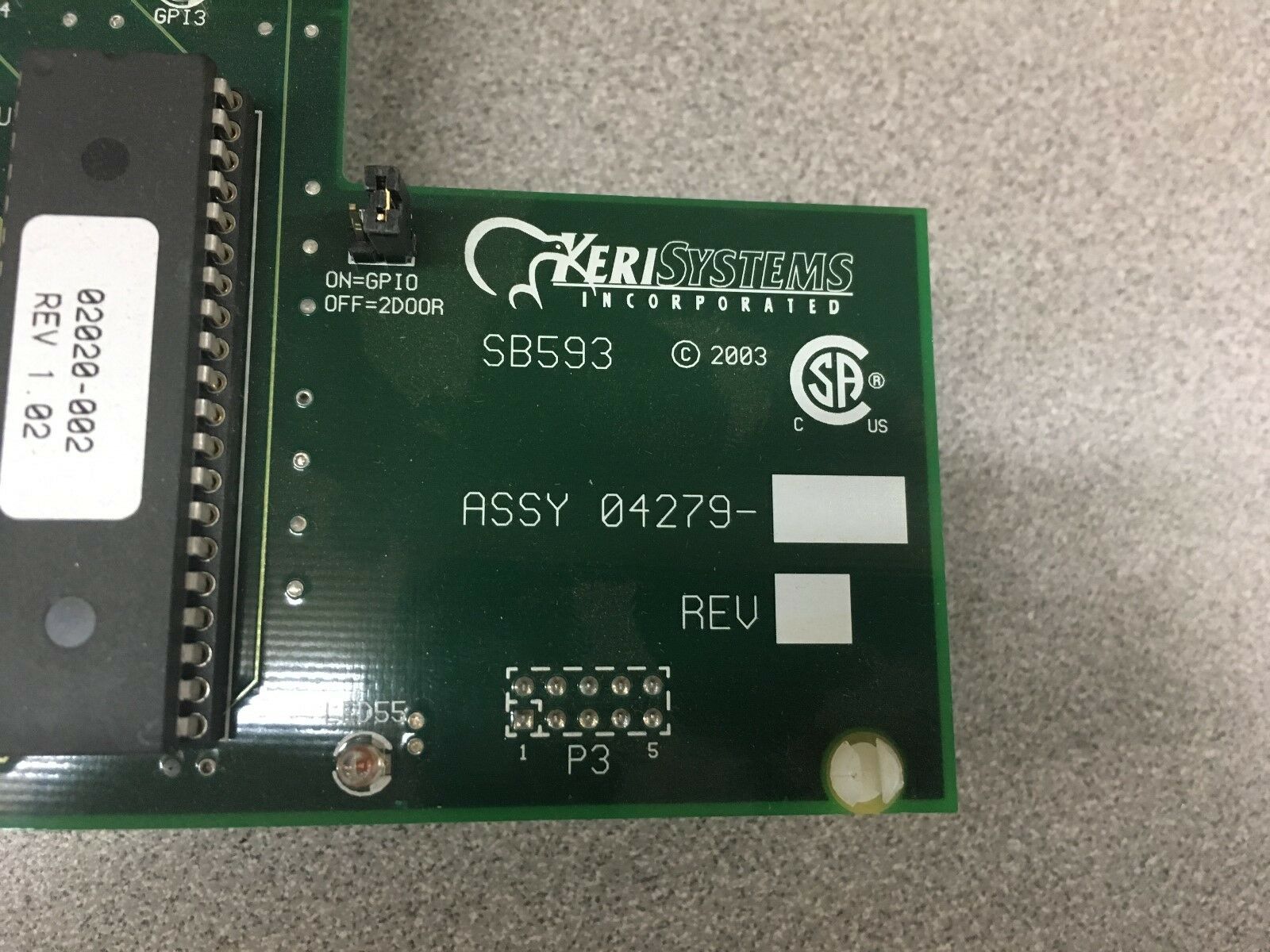 NEW NO BOX  KERI SYSTEMS SB-593 SATELLITE BOARD 05579-001