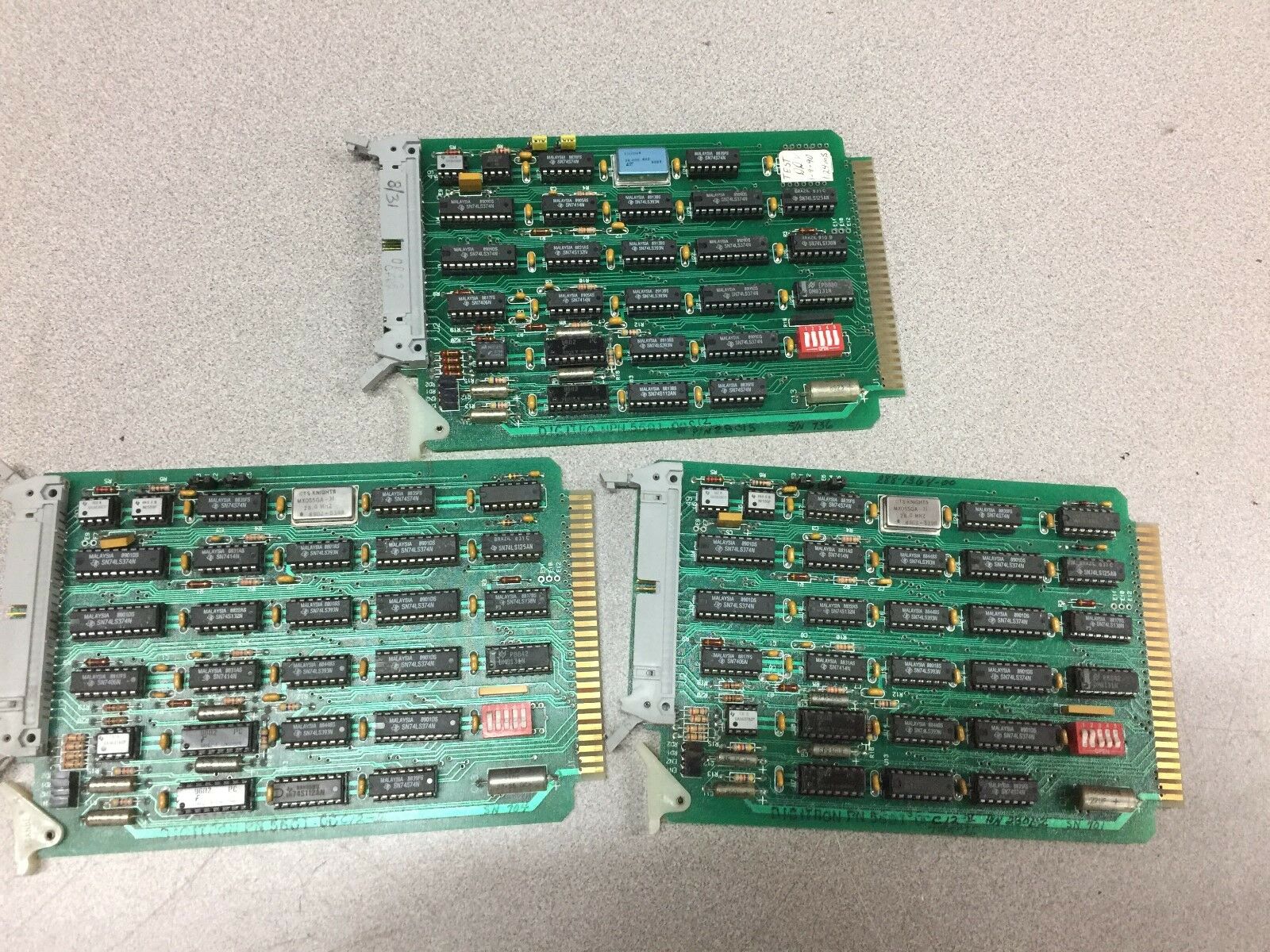 USED LOT OF 3 DIGITRON TEMPOSONIC INTERFACE CARD  5601-00C12-II