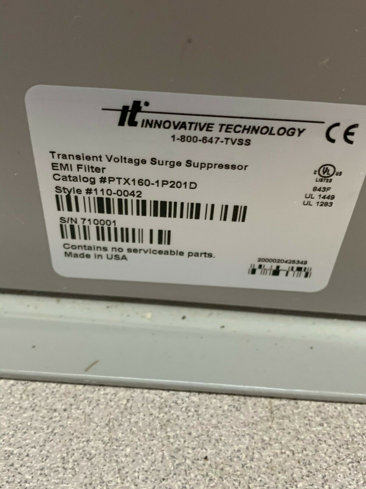 NEW INNOVATIVE TECHNOLOGY TRANSIENT VOLTAGE SURGE SUPPRESSOR PTX160-1P201D