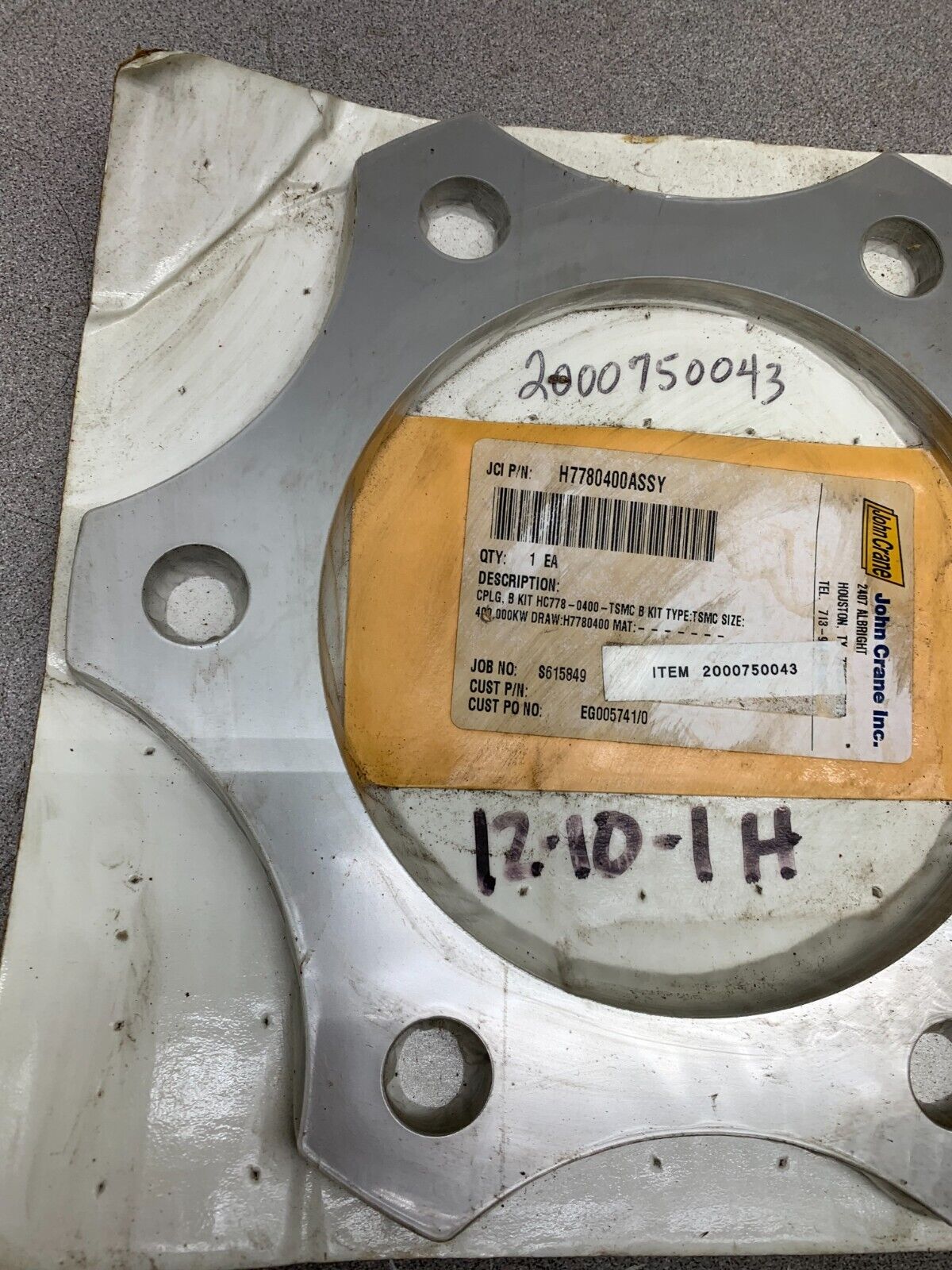 NEW IN PACKAGE JOHN CRANE H7780400ASSY PART TYPE: TSMC SIZE: 400.000KW