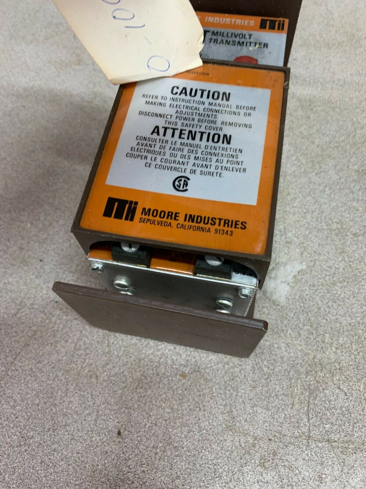 USED MOORE INDUSTRIES MILLIVOLT TRANSMITTER MVT/80-160MVFS/4-20MA/117AC STD