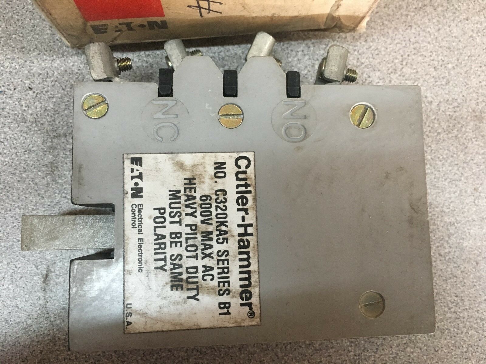 NEW IN BOX CUTLER HAMMER AUXILIARY CONTACT C320KA5 SERIES B1