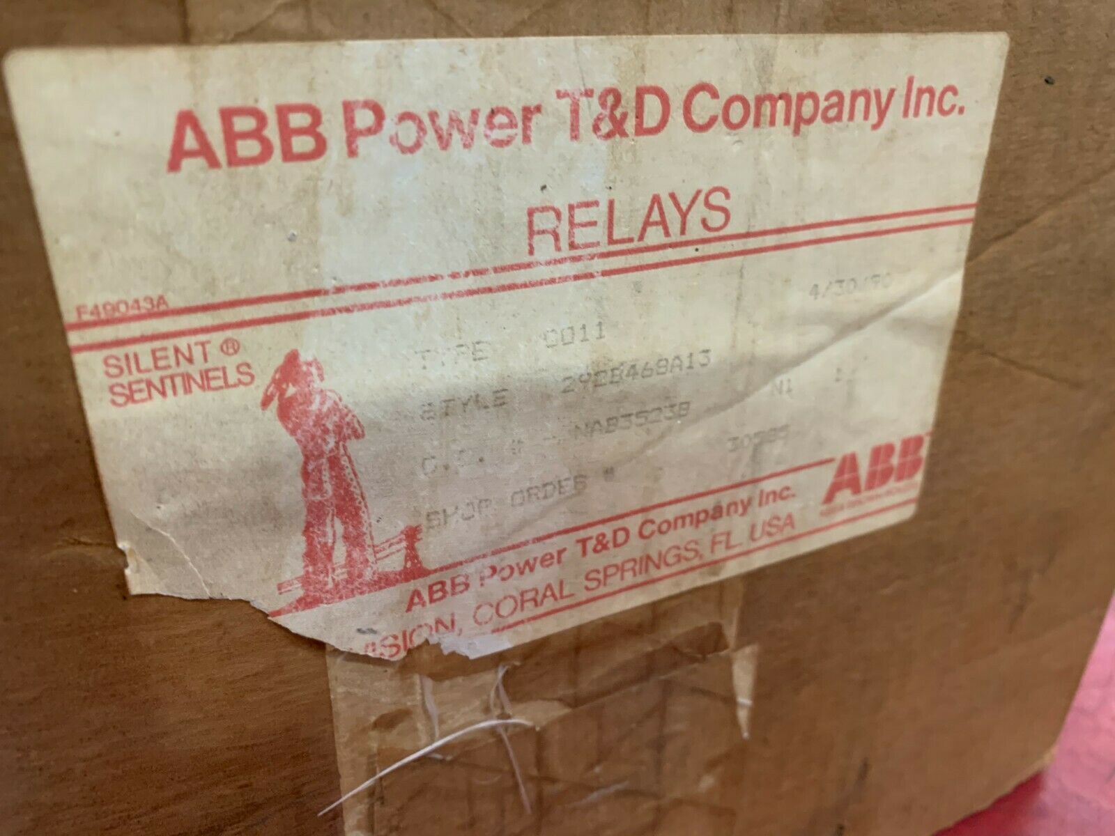 NEW IN BOX ABB WESTINGHOUSE CO-11 RELAY 292B468A13 A