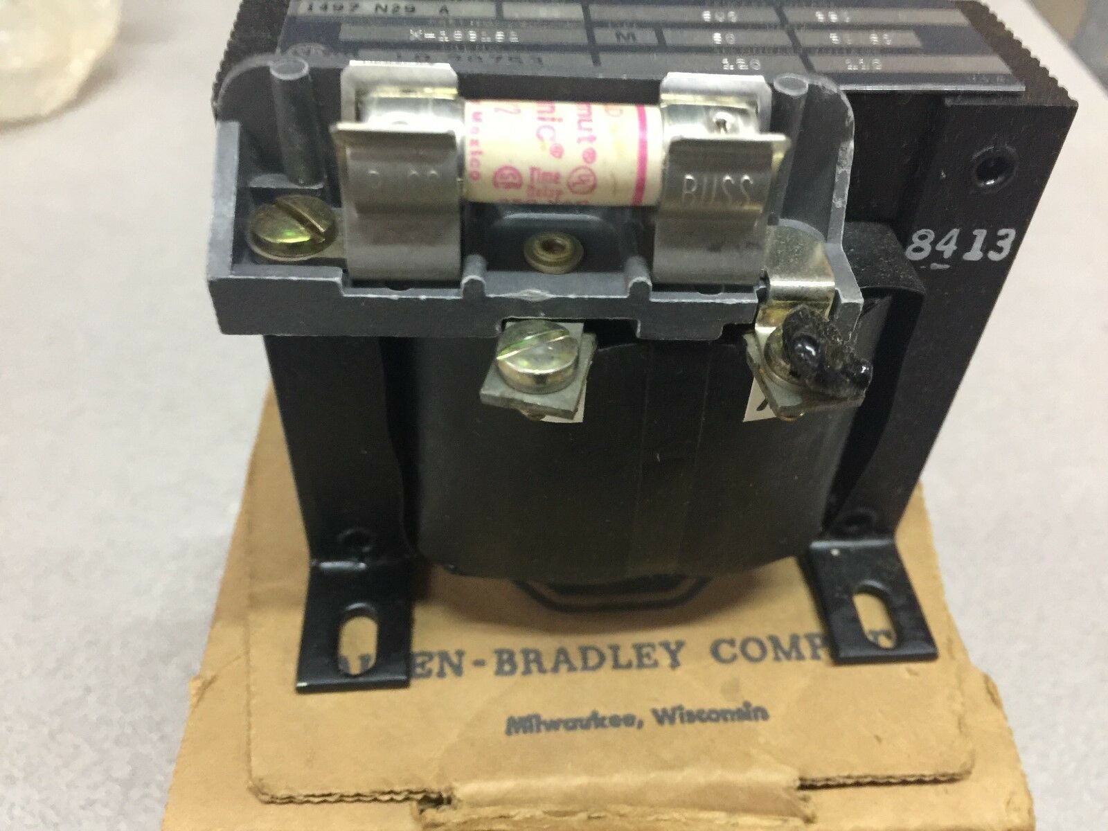 NEW IN BOX ALLEN BRADLEY 50VA 600VPRI 120VSEC CONTROL TRANSFORMER 1497-N29