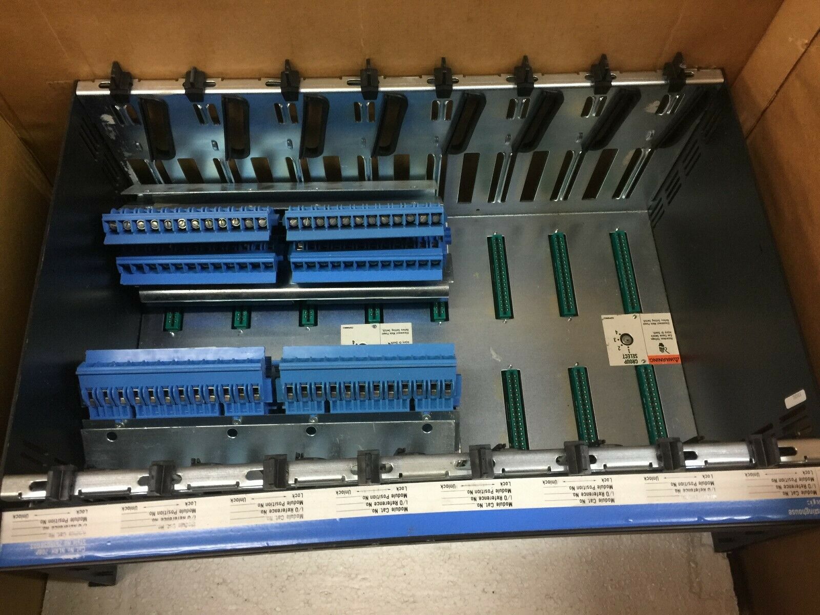 NEW IN BOX WESTINGHOUSE NUMA LOGIC 8 STOT I/O RACK NLRH-708P