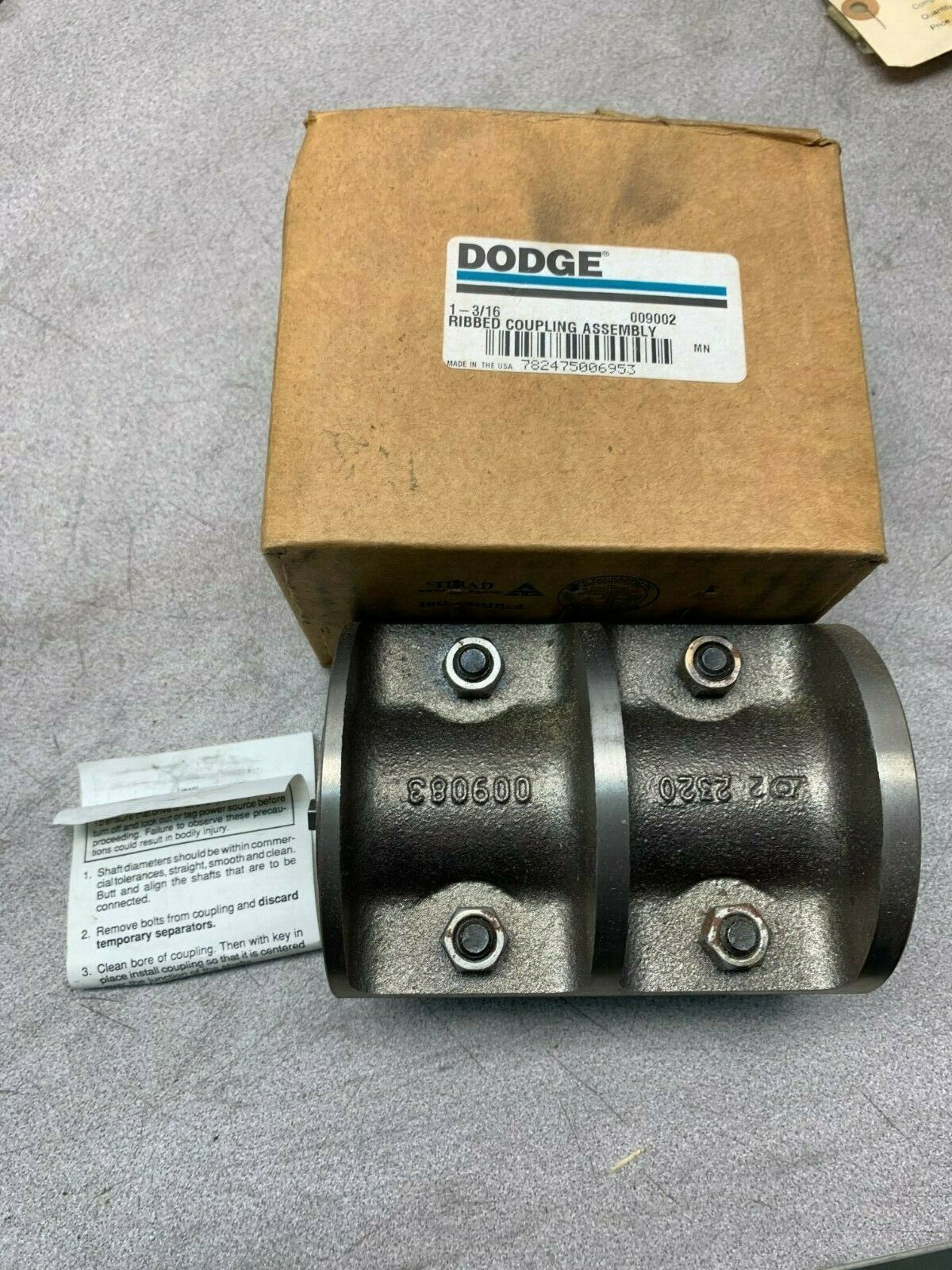 NEW IN BOX DODGE 1-3/16 RIBBED COUPLING ASSEMBLY 009002