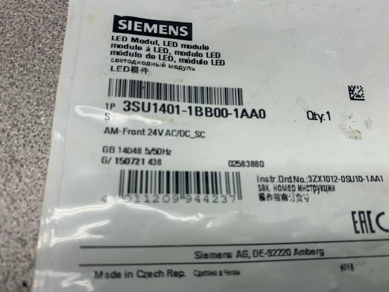 NEW IN BAG SIEMENS LED MODULE 3SU1401-1BB00-1AA0