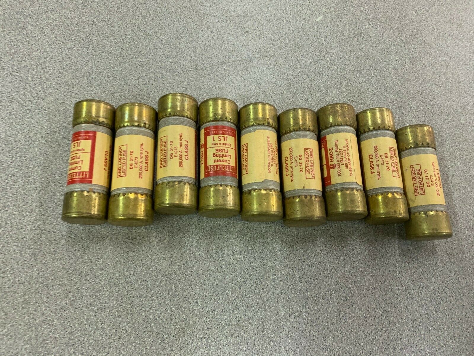 LOT OF 9 NEW NO BOX LITTELFUSE FUSE JLS1