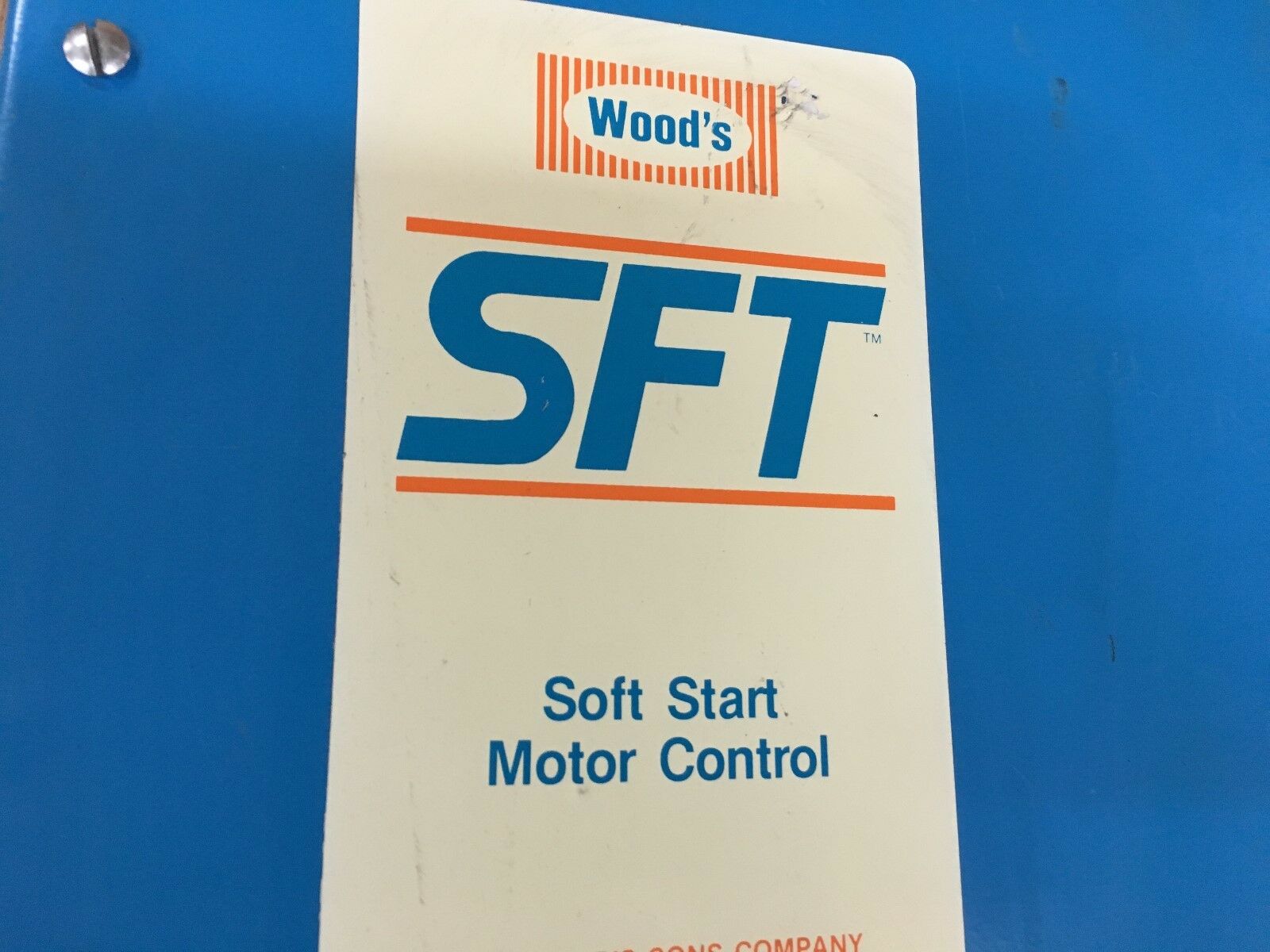 USED TB WOODS SOFT START MOTOR CONTROL SFT20