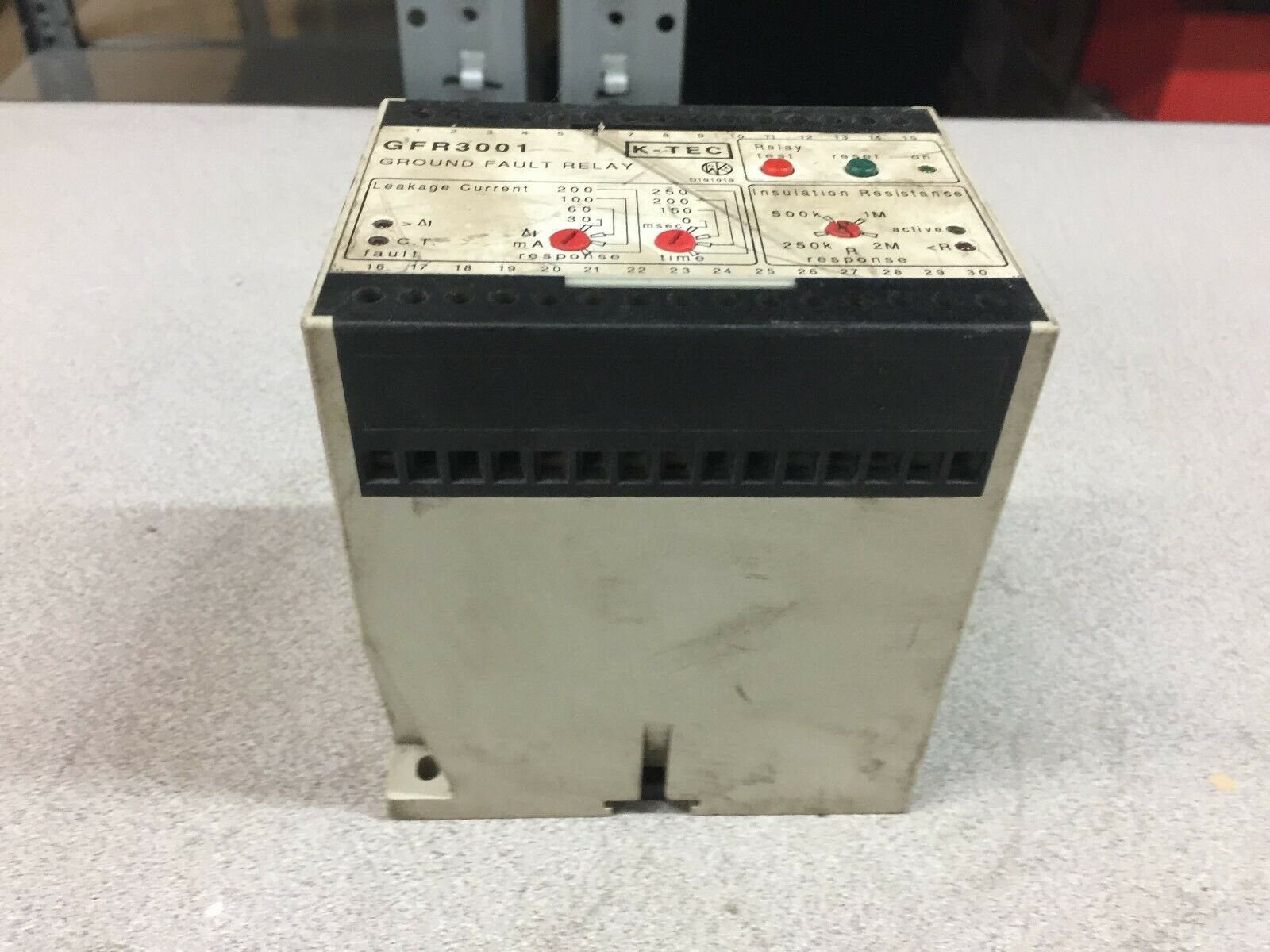 USED K-TEC GROUND FAULT RELAY GFR3001