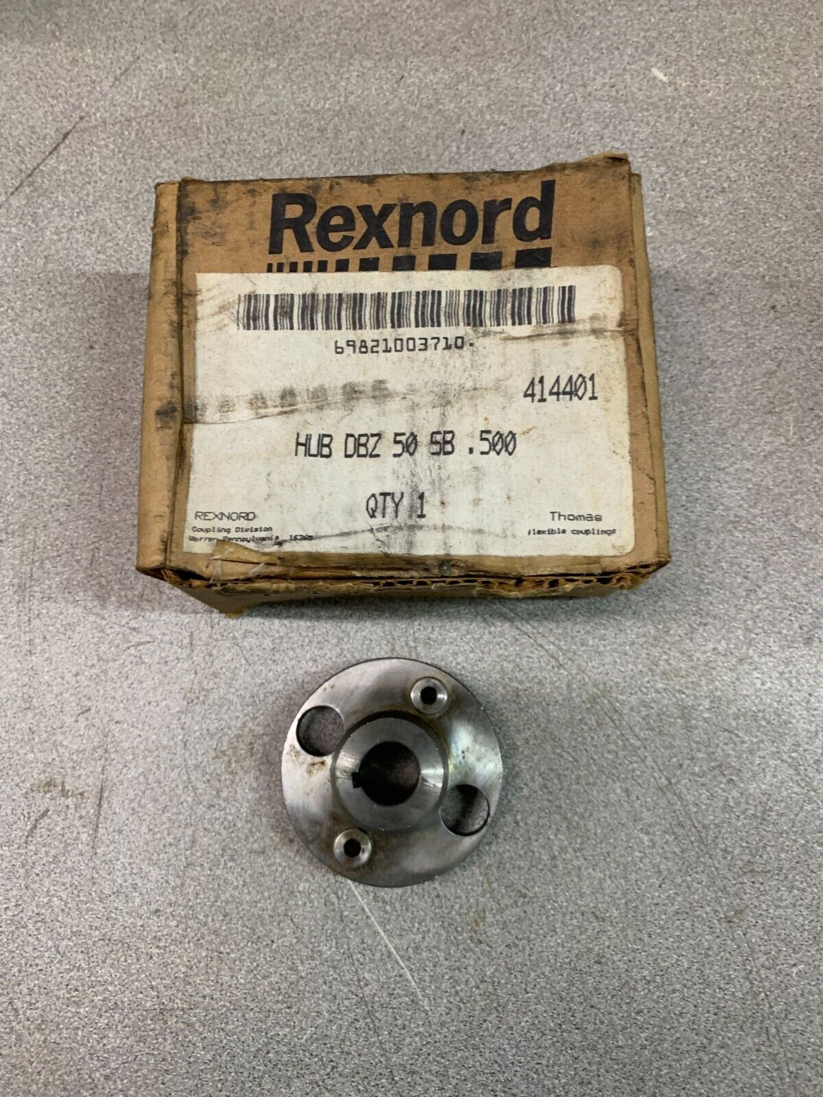 NEW IN BOX REXNORD 414401 HUB DBZ 50 SB .500