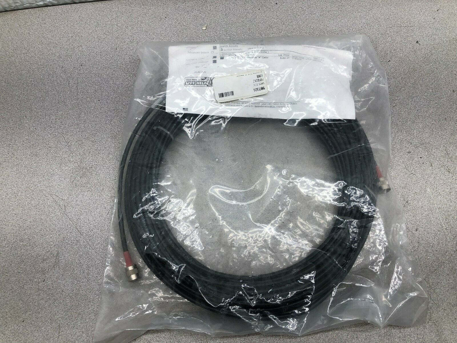 NEW IN BAG VOLEX 50' CABLE ASSY PO902KZ