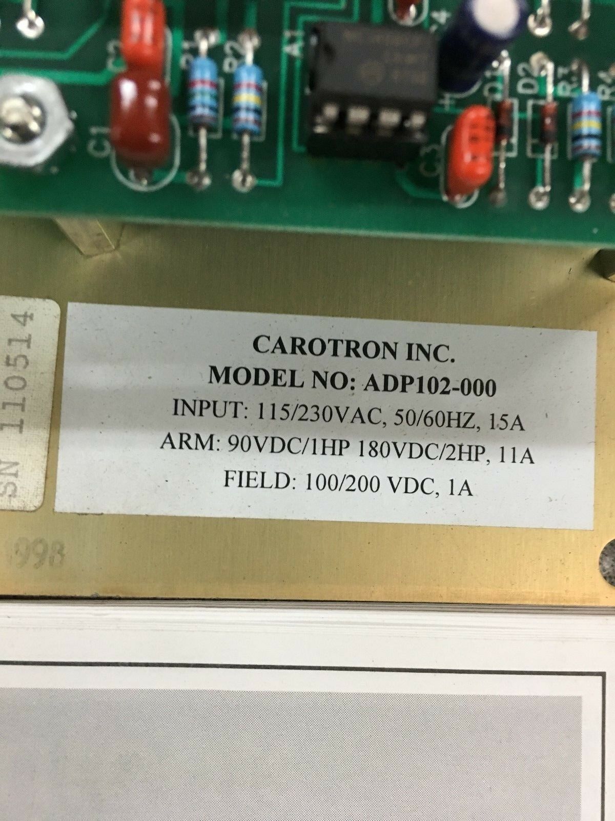 USED CAROTRON DRIVE BOARD ADP102-000