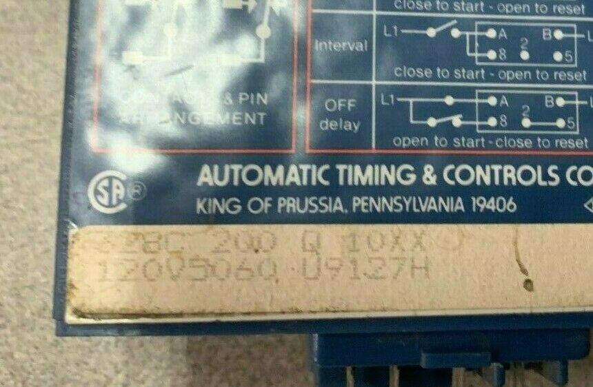 USED ATC TIME DELAY RELAY 328C200Q10XX