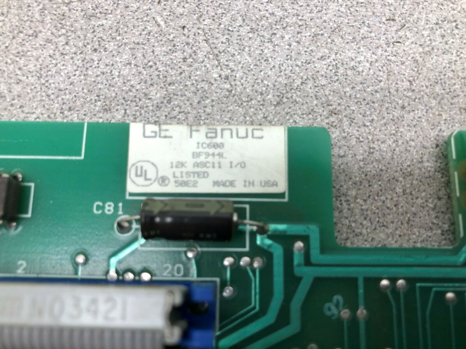 USED GE FANUC BASIC 12K I/O MODULE IC600BF944L