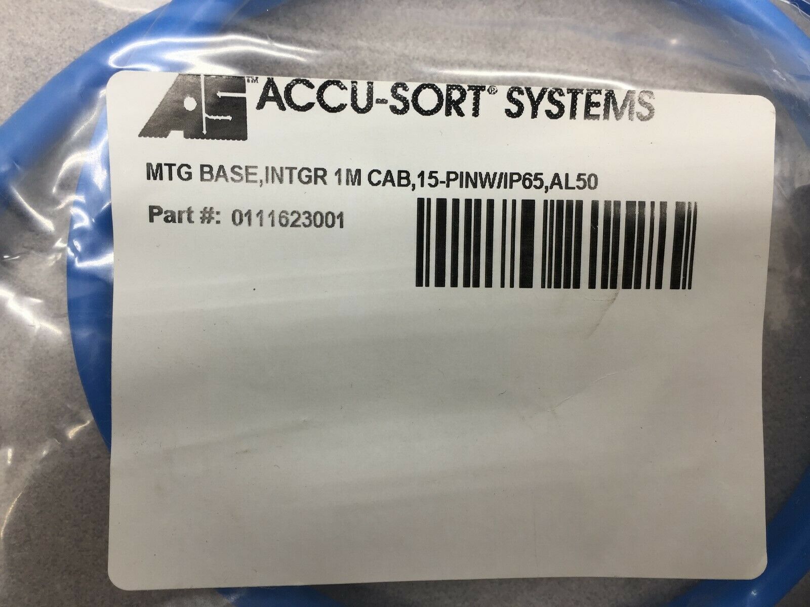 NEW IN BAG ACCU-SORT MTG BASE INTGR 1M CAB 15-PINW/IP65,AL50 0111623001