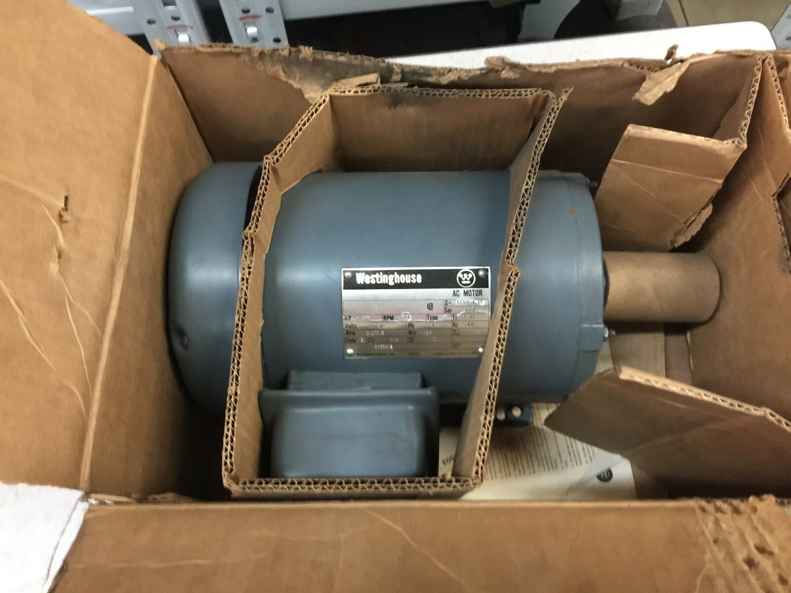 NEW IN BOX WESTINGHOUSE 1 1/2HP  145T FRM 3PH 1725RPM 310P219