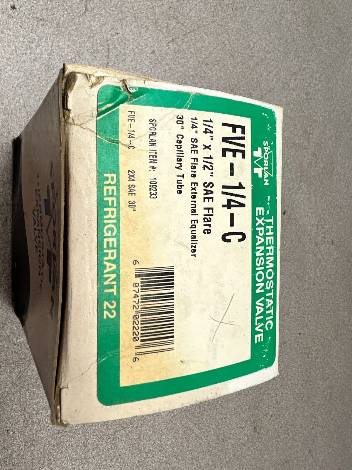 NEW IN BOX SPORLAN VALVE FVE-1/4-C