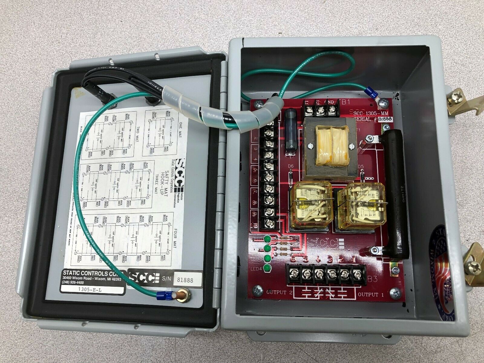 NEW NO BOX SCC MATERIAL FAIL SAFETY MAT CONTROL 1305-5-L