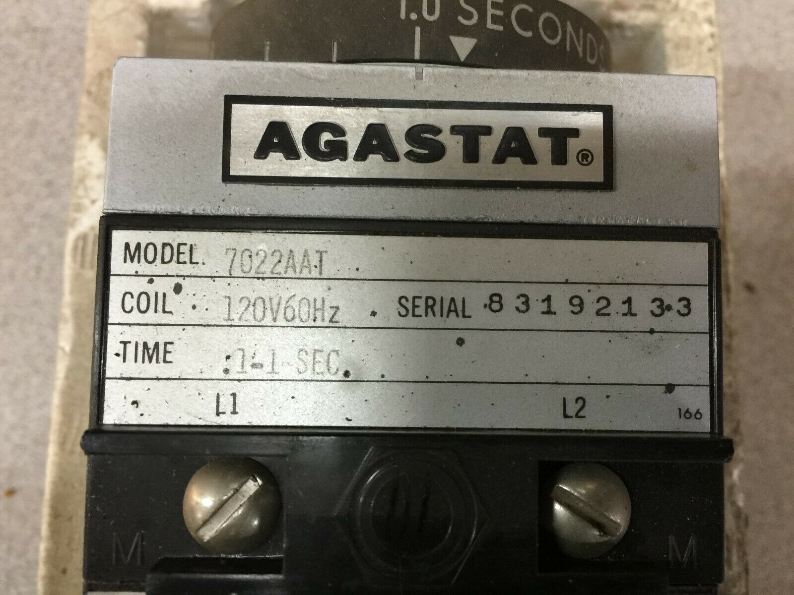 NEW IN BOX AGASTAT 12OVAC COIL.1-1SEC TIMING RELAY 7022AAT