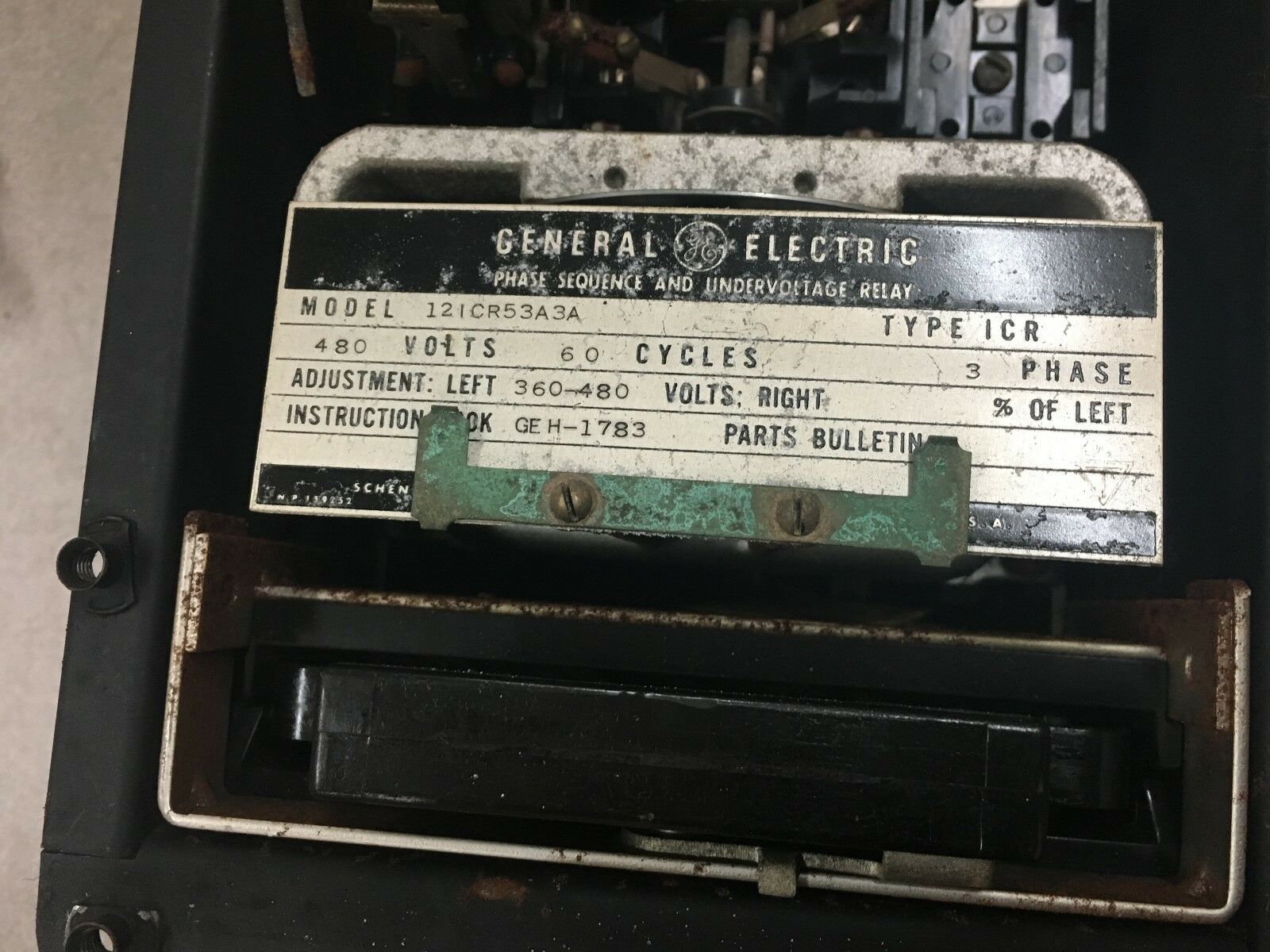 NEW GENERAL ELECTRIC PHASE SEQUENCE AND UNDERVOLTAGE RELAY 12ICR53A3A *READ*