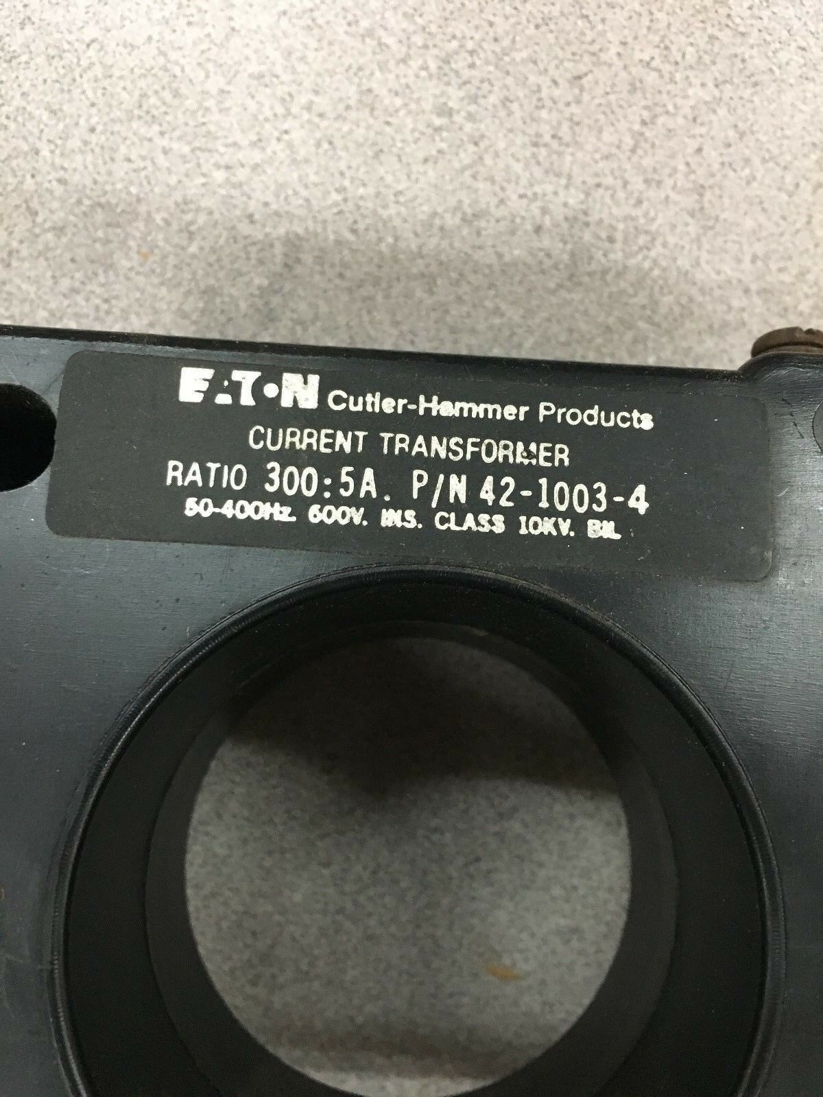 USED CUTLER-HAMMER CURRENT TRANSFORMER EATON 42-1003-4