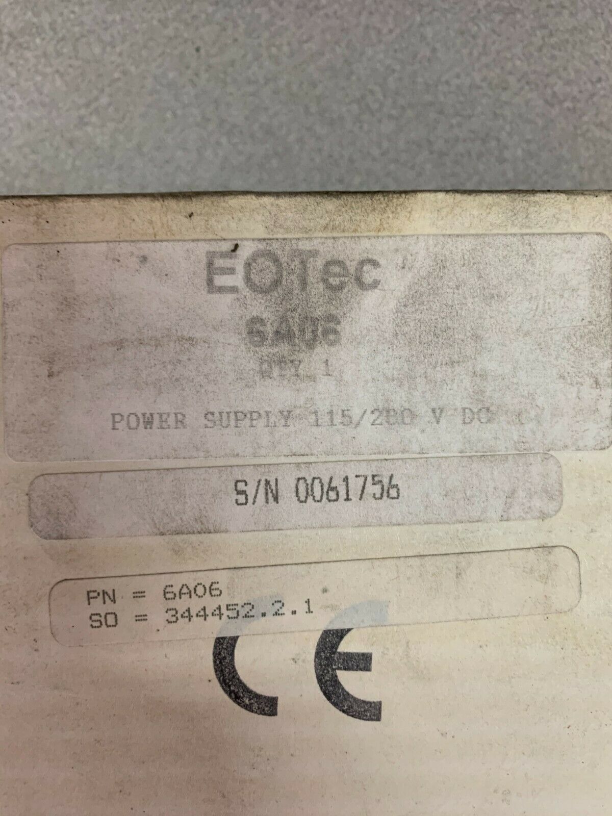 NEW IN BOX WEED FIBER-OPTICS POWER SUPPLY EOTEC 6A06