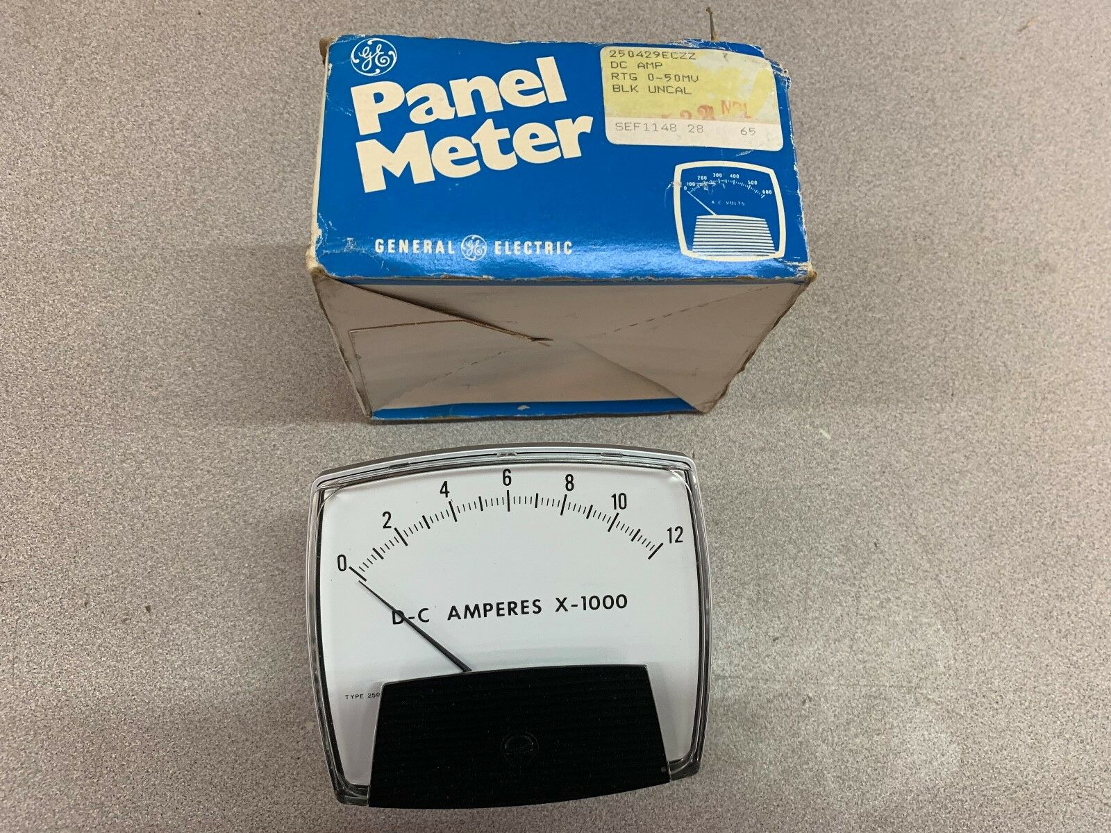 NEW IN BOX GE 0-12 DCAX100 PANEL METER 250429ECZZ