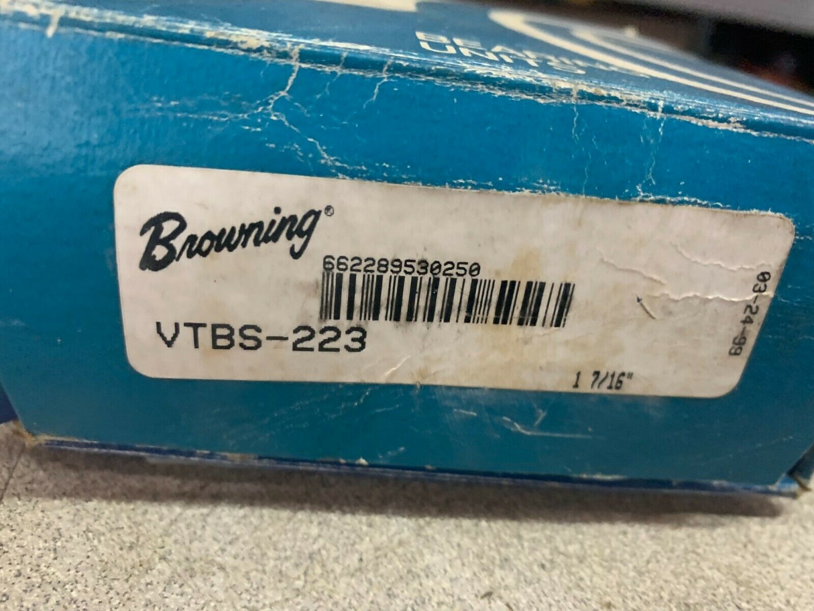 NEW IN BOX BROWNING PILLOW BLOCK BEARING VTBS-223