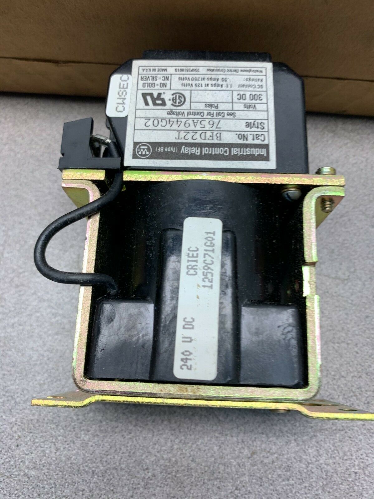 NEW IN BOX WESTINGHOUSE CONTROL RELAY BFD22T