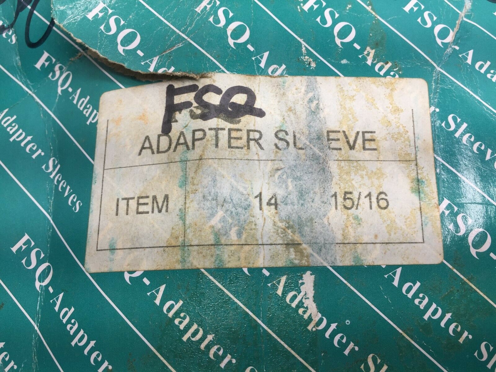 NEW IN BOX (WORN BOX) FSQ ADAPTER SLEEVE SNW44X7-15/16