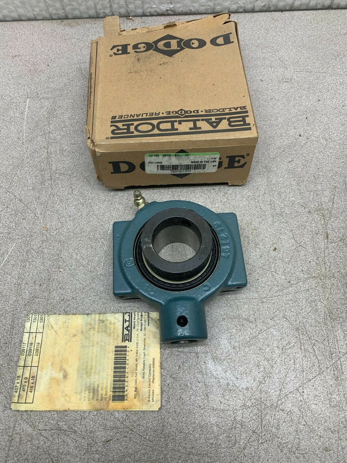 NEW IN BOX DODGE NSTUSXR107 TAKE-UP BEARING 1-7/16" BORE NSTU-SXR-107 131166