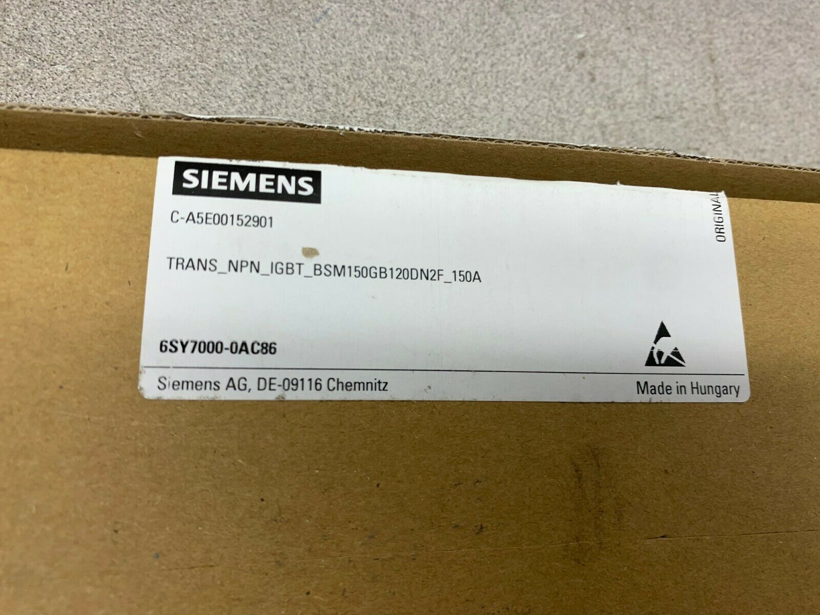 NEW IN BOX SIEMENS IGBT TSTR MODULE 6SY7000-0AC86