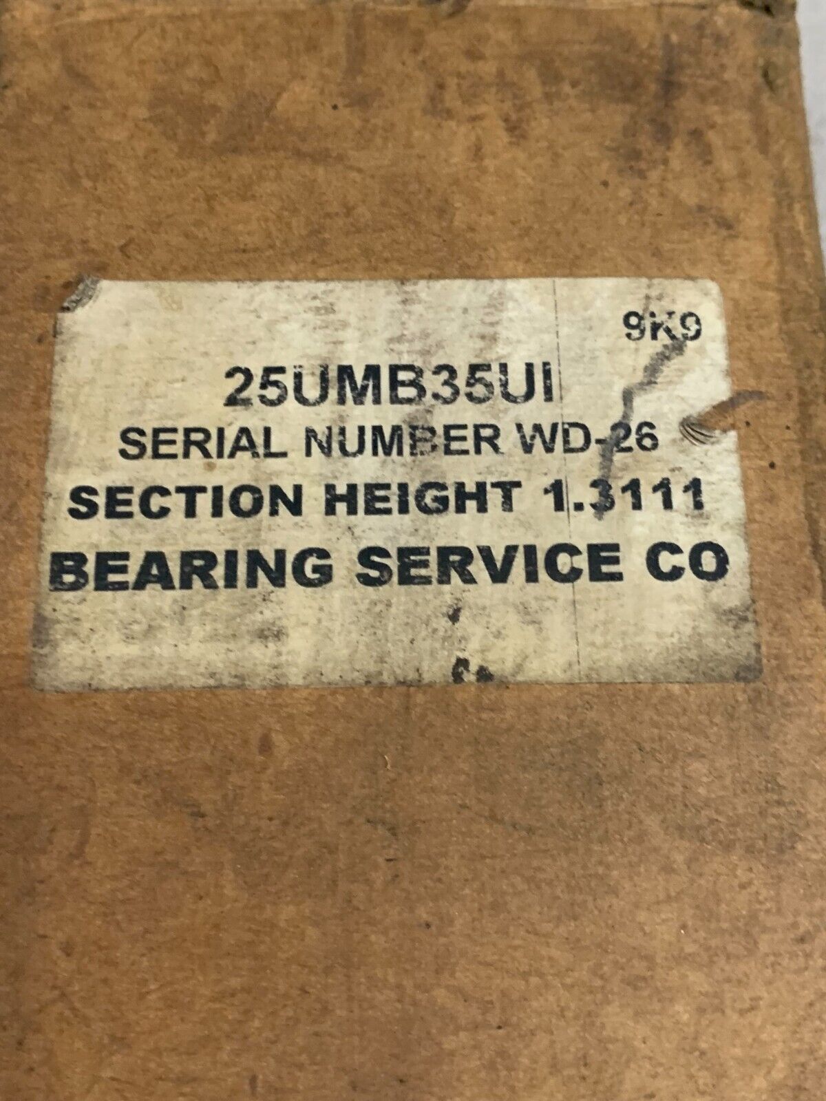 NEW IN BOX BEARING SERVICE CO. BEARING PART 25UMB35UI