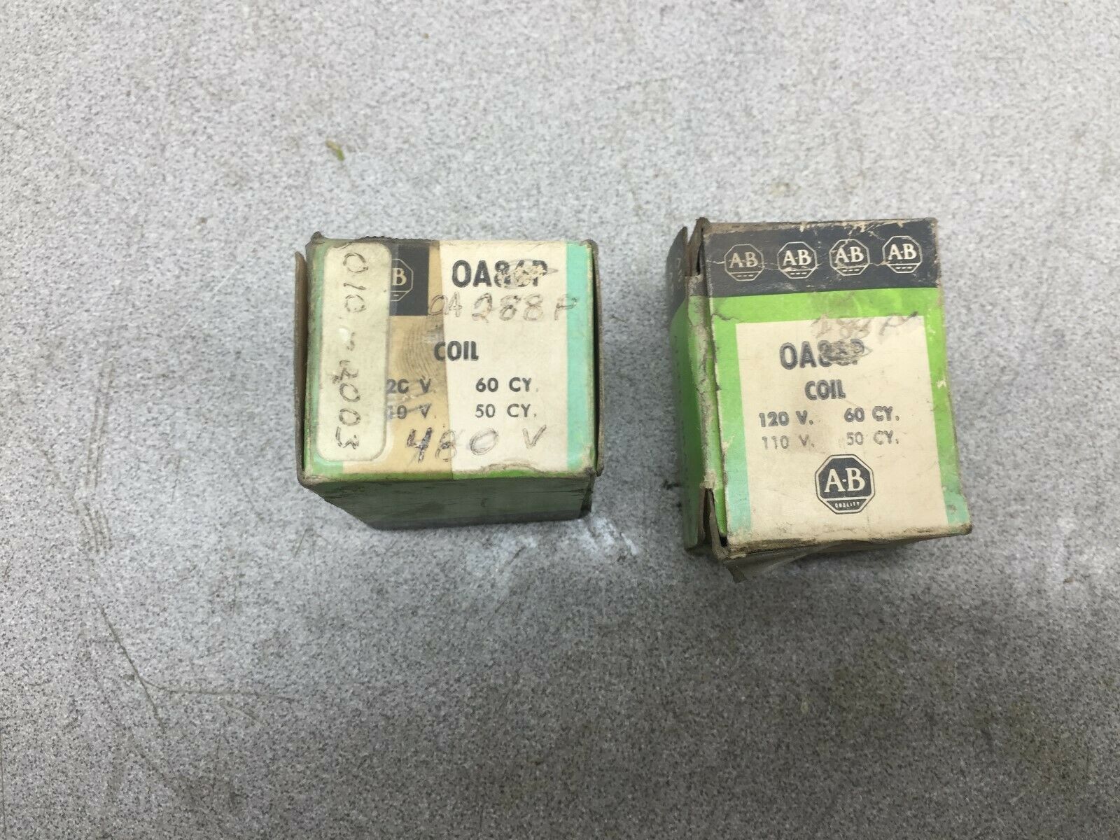 NEW IN BOX LOT OF 2 ALLEN BRADLEY 480VAC COIL OA288P