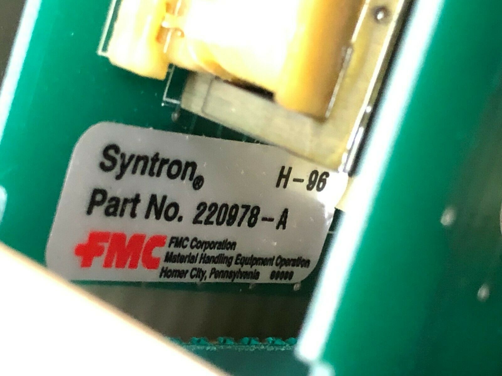 NEW IN BOX FMC SYNTRON 220970-A CONTROL UNIT WITH 216208-A AND 220978-A