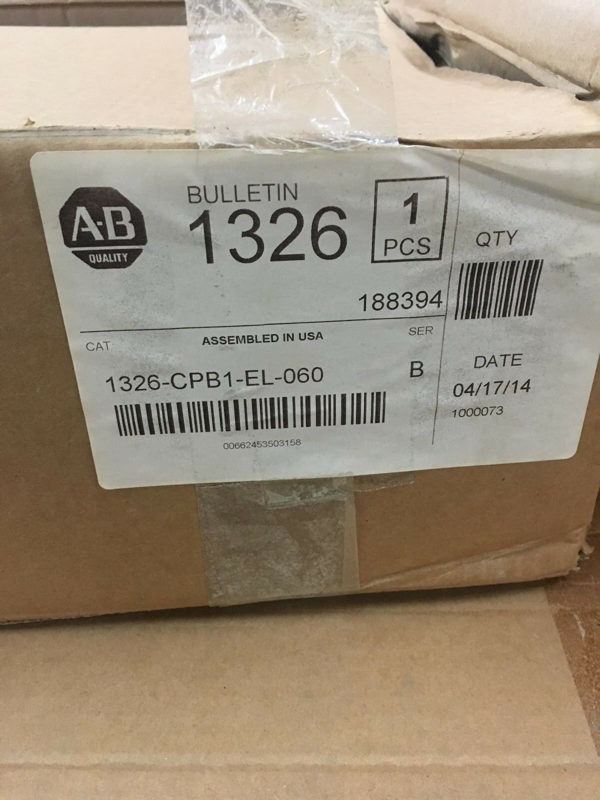 NEW IN BOX ALLEN-BRADLEY 60M SERVO CABLE ASSEMBLY 1326-CPB1-EL-060 SERIES B