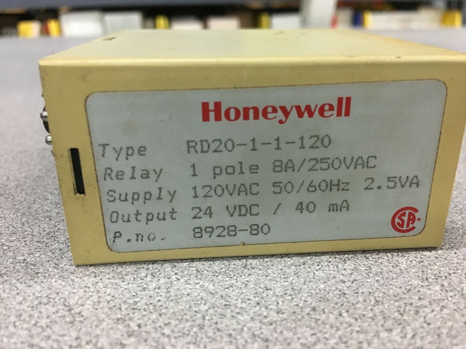 USED HONEYWELL CONTROL MODULE RD20-1-1-120