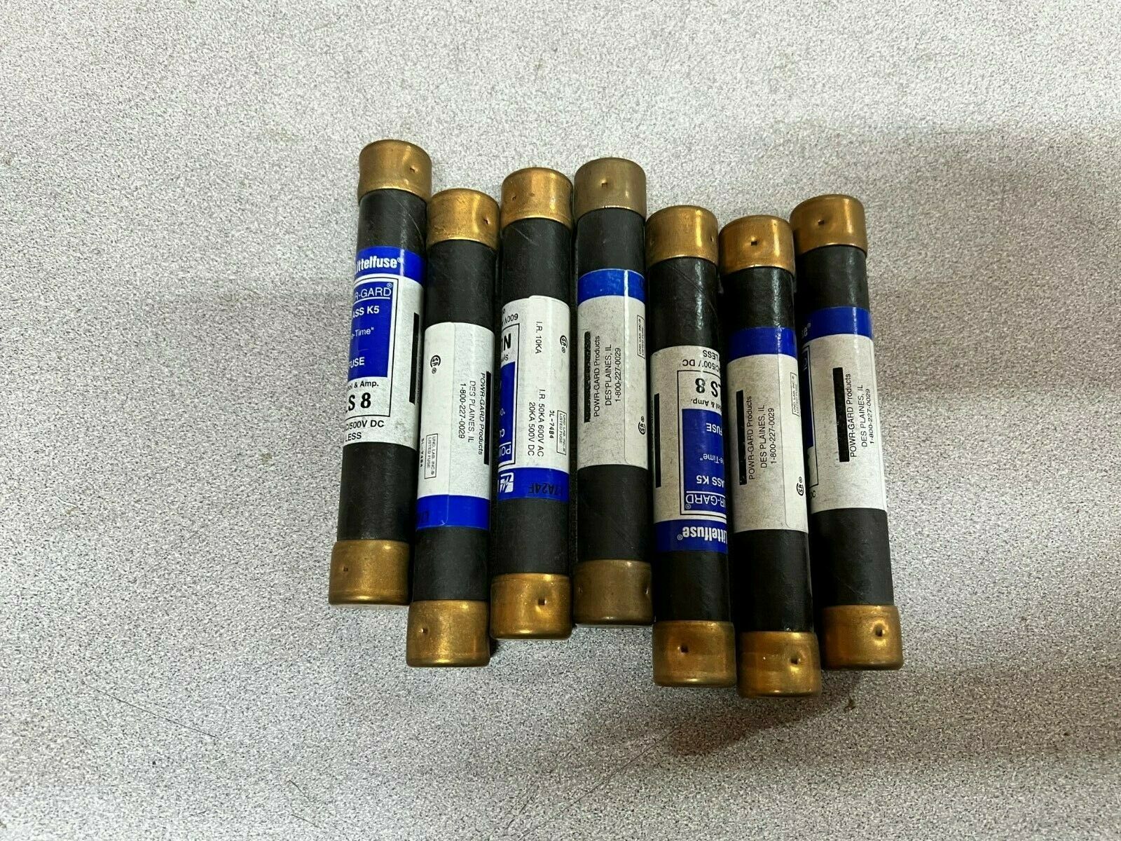 LOT OF 7 NEW NO BOX LITTELFUSE FUSE NLS 8