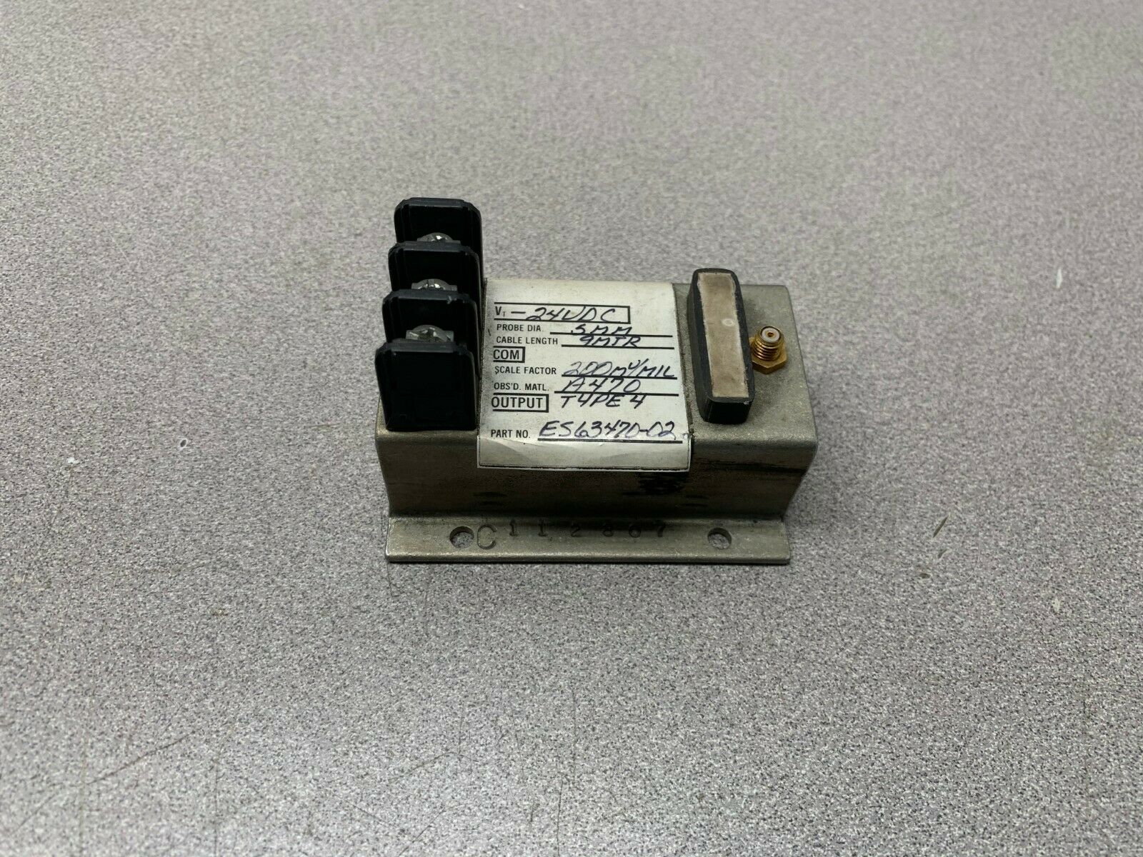 NEW NO BOX BENTLY NEVADA E563470-02 TRANSDUCER PROXIMITOR 200 MV/MIL, A470