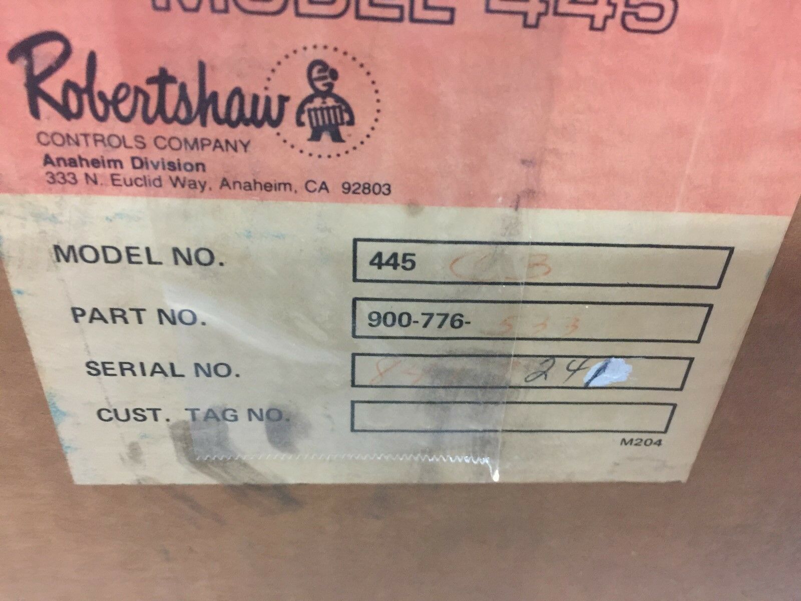 NEW IN BOX ROBERTSHAW 10-50 MADC PNEUMATIC RELAYS 445-C3